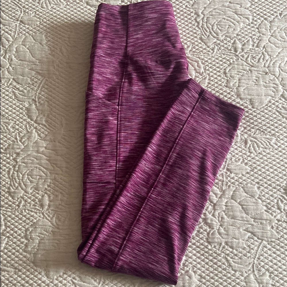 Lou & Grey Purple Space-Dyed Leggings NWT